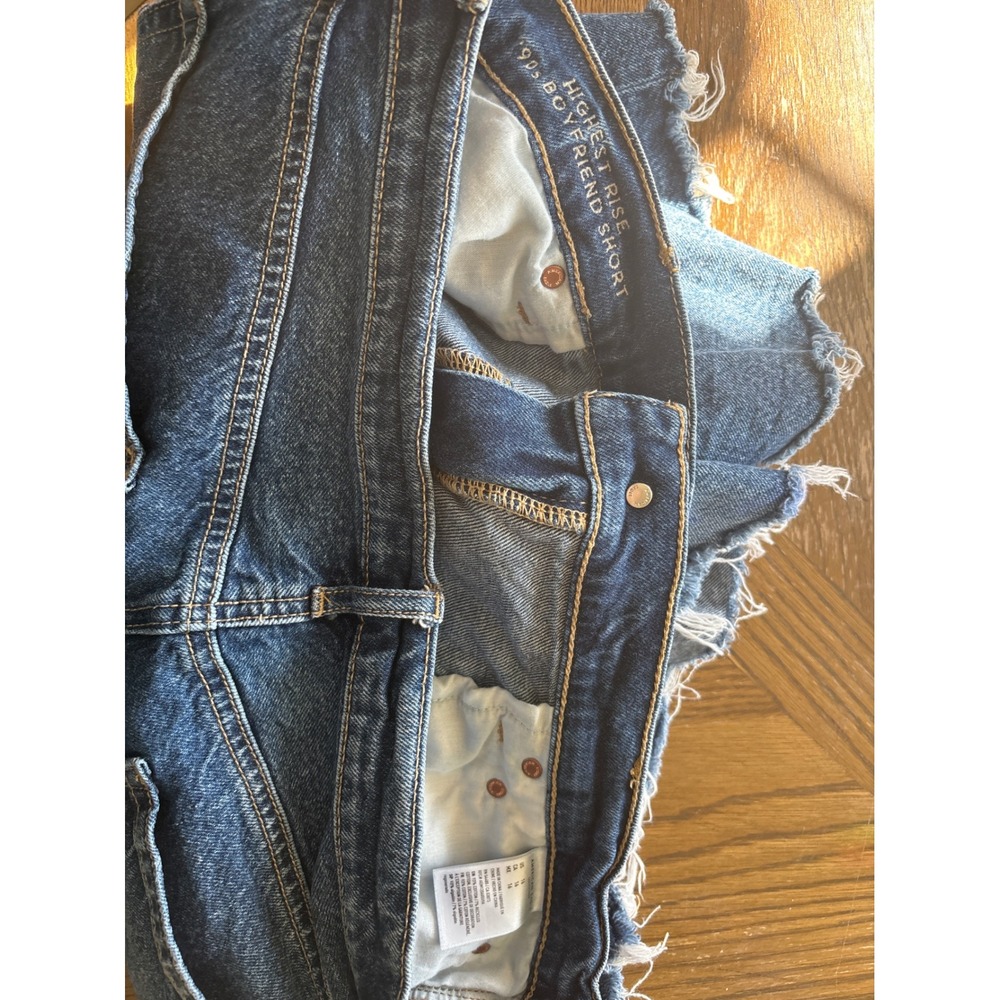 American Eagle women's denim shorts size 16 highest rise 90s boyfriend short - Picture 3 of 3